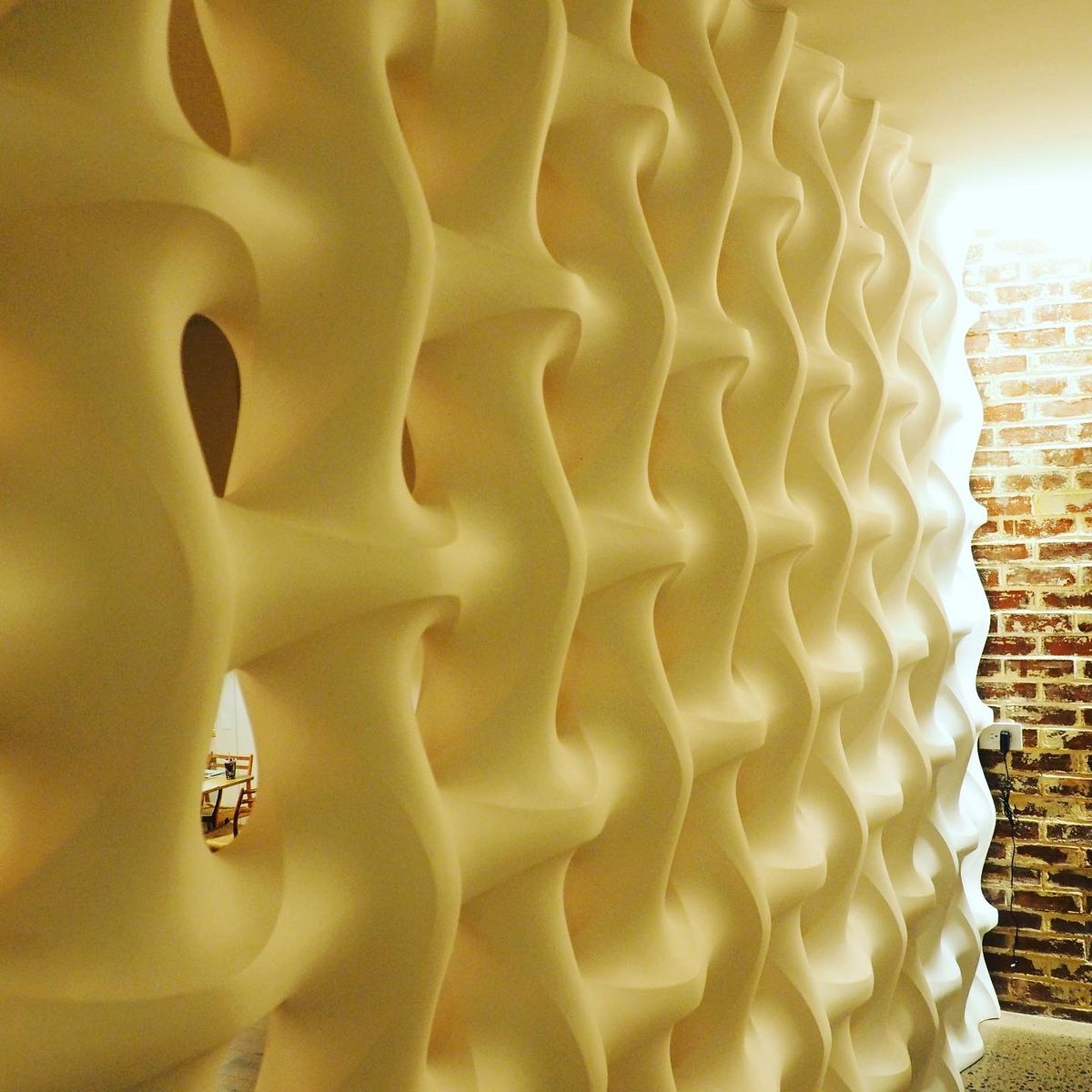Sculptural feature joinery wall
